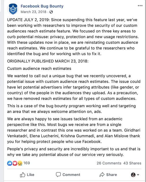 Facebook-Updates