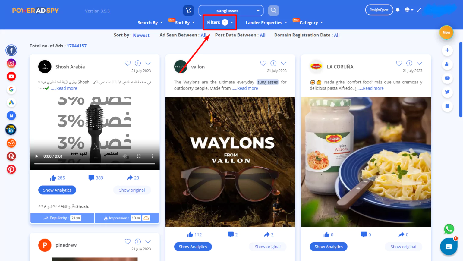 Click-the-filter-option